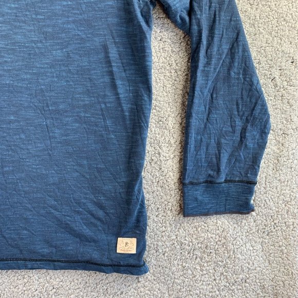 North‎ River Henley T Shirt Mens 2XL Vintage Finish Long Sleeve Blue Outdoor NWT - Picture 4 of 10
